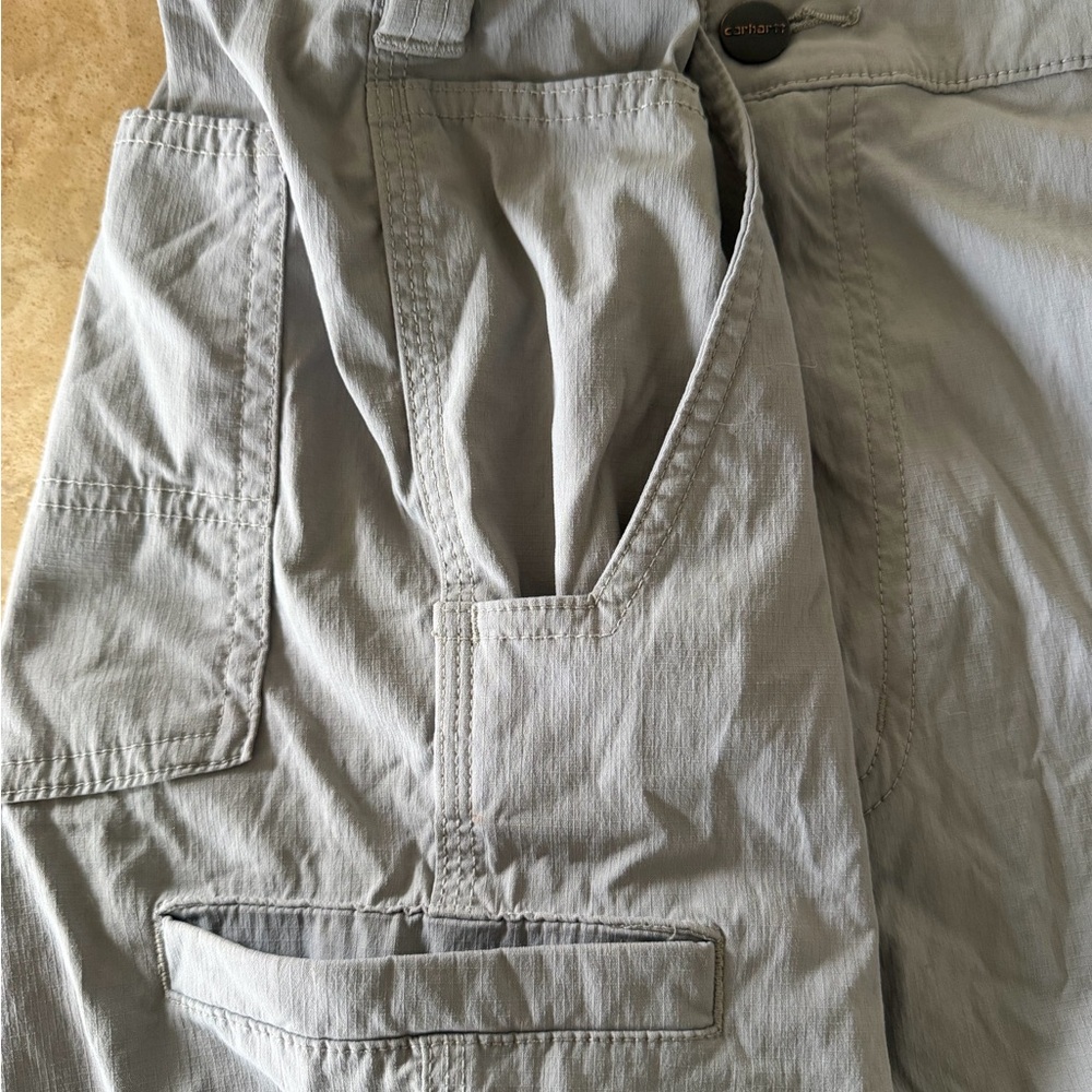 Carhartt Men's Light Gray Cargo Shorts 38W - Picture 4 of 5